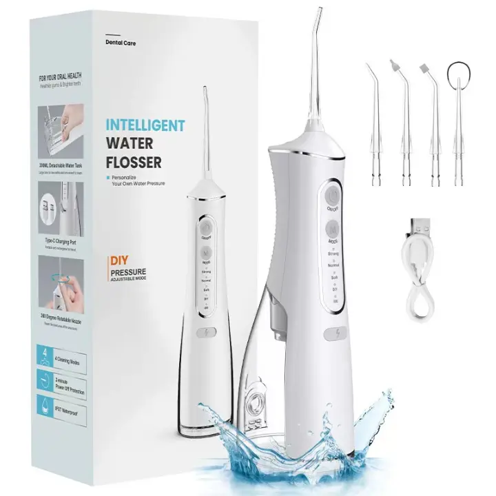 Irrigador Bucal Profesional Limpieza Dental - Irrigador Limpieza Dental, with 4 Boquillas 4 Modos, IPX7 Impermeable - 1