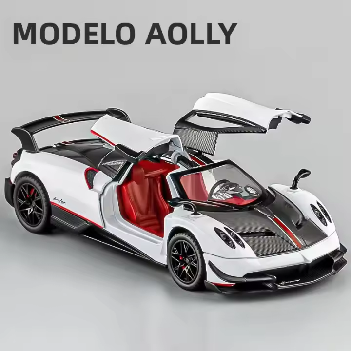 Modelo De Coche Supercar Pagani Huayra BC a Escala 1:24 Con Sonido Y Luz Juguete De Colección Para Niños Regalo De Cumpleaños - 1