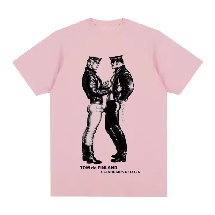 Camiseta Tom of Finland LGBT GAY Vintage Arcoíris Hombre Mujer Casual Cuello Redondo Manga Corta Algodón Poliéster Transpirable - 1