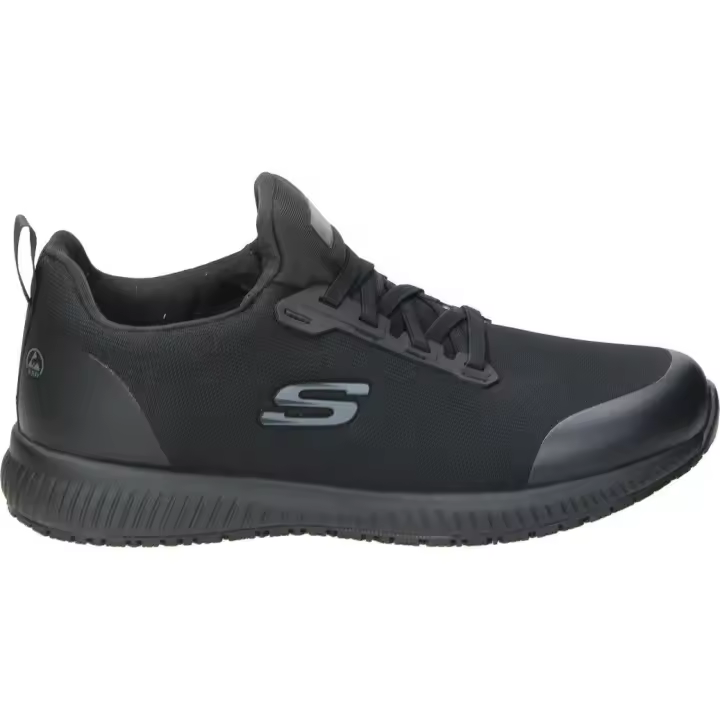 SKECHERS I Zapatos de Trabajo Skechers Work Squad SR Myton para Hombre – Deportiva de Trabajo en Color Negro – Zapato de Trabajo con Cierre de Gomas – Máximo Ajuste – Cómodas y de Alta Calidad – Perfectas para Largas Jornadas De Pie – Modelo 200051EC-BLK - 1
