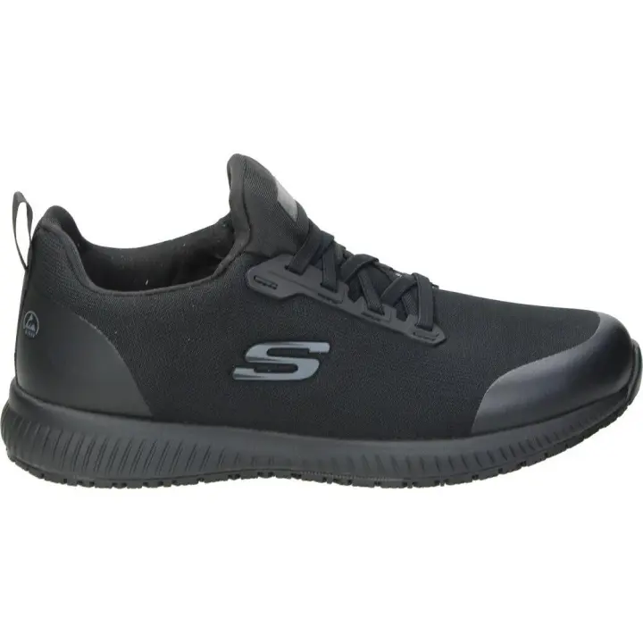 SKECHERS I Zapatos de Trabajo Skechers Work Squad SR Myton para Hombre – Deportiva de Trabajo en Color Negro – Zapato de Trabajo con Cierre de Gomas – Máximo Ajuste – Cómodas y de Alta Calidad – Perfectas para Largas Jornadas De Pie – Modelo 200051EC-BLK - 1