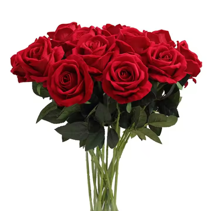 5/10Pcs Bouquet De Flores Artificiales De Rosa Para Decoración De Hogar Boda Centro De Mesa Arreglo Floral Jardín Estilo Seda - 1