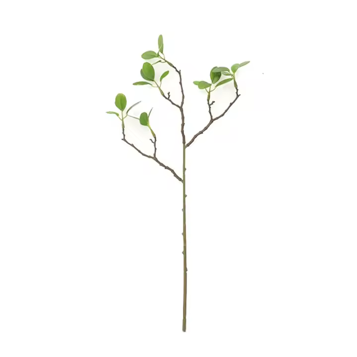 Rama Artificial De Árbol Verde Con Hojas Pequeñas Para Decoración De Hogar Accesorio De Fotografía De Fiesta Jungle Decoración De Plantas Falsas De Latex Para Aniversarios Bodas Y Fiesta De Hogar - 1
