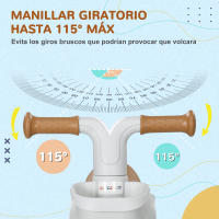 AIYAPLAY Bicicleta sin Pedales para Niños de 12-36 Meses Bicicleta de Equilibrio con Asiento Ajustable Cesta y 4 Ruedas Silenciosas Carga 20 kg 56x27x39 cm - details 2