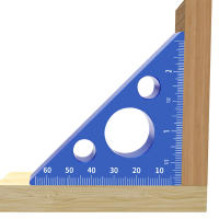 Regla De Ángulo Precisa De Aluminio 45/90 Grados Escala Métrica Herramienta Multifuncional Para Carpintería Regla De Altura Engrosada - details 15