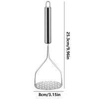 Prensa De Papas Y Hígados De Acero Inoxidable Herramienta De Fruta Y Verdura Masher De Carne Molida Creativa Presión De Barro Ricer Presión De Aguacate - details 14