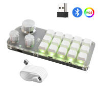 Teclado Mecánico Personalizable Bluetooth 5.0 RGB Para PS Gaming Keypad Macropad Para Tablet Teclado Numérico Sin Soporte Para Muñeca - details 13