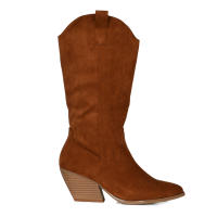 Altamoda- Botas Camperas Para Mujer Con Tacon Estilo Cowboy color Camel - details 0
