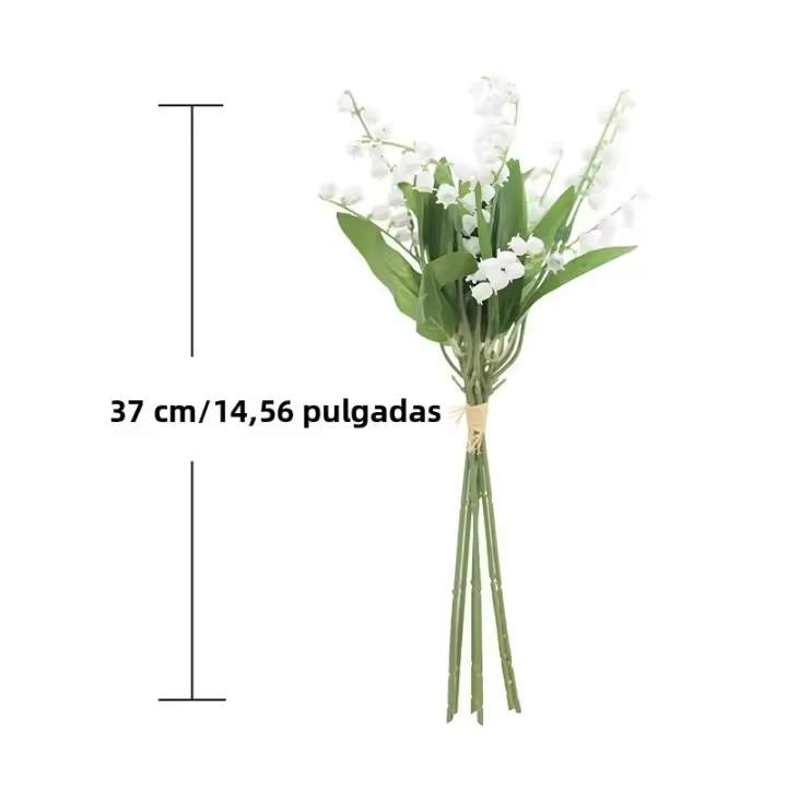 Flores Artificiales Blanca Letra Bellflower Falsas Plásticas Hechas a Mano Decoración De Hogar Para Casamiento Fiesta Boda Novia Portando Bouquet - 1