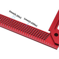 Regla De Ángulo Recto De Aluminio Para Carpintería Scribe L-Type Con Agujero Y Marcado Herramienta De Carpintería Para Trabajos De Madera - details 3