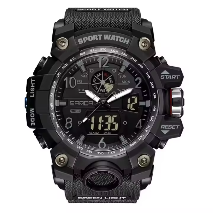 Reloj Deportivo impermeable para Exterior para hombre, multición, Reloj with Alarma LED, Pantalla de efecto luminoso - 1