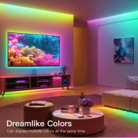 Tira De LED Flexible RGB IC Addressable 12V WS2811 Dream Color COB Con 576 LEDs/m Alta Densidad Para Decoración De Paredes - details 5