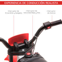 HOMCOM Moto Eléctrica para Niños de +3 Años 12V Moto de Juguete Infantil con 2 Ruedas de Equilibrio Velocidad Máx. 8 km/h Arranque Suave 106,5x51,5x68 cm Verde/Azul/Rojo - details 4