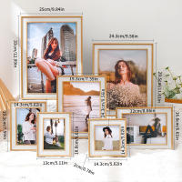 Marco De Fotos Plástico En Color Marrón Y Blanco Para Decoración De La Mesa Estilo Moderno Sin Marco De Imagen Incluido - details 8