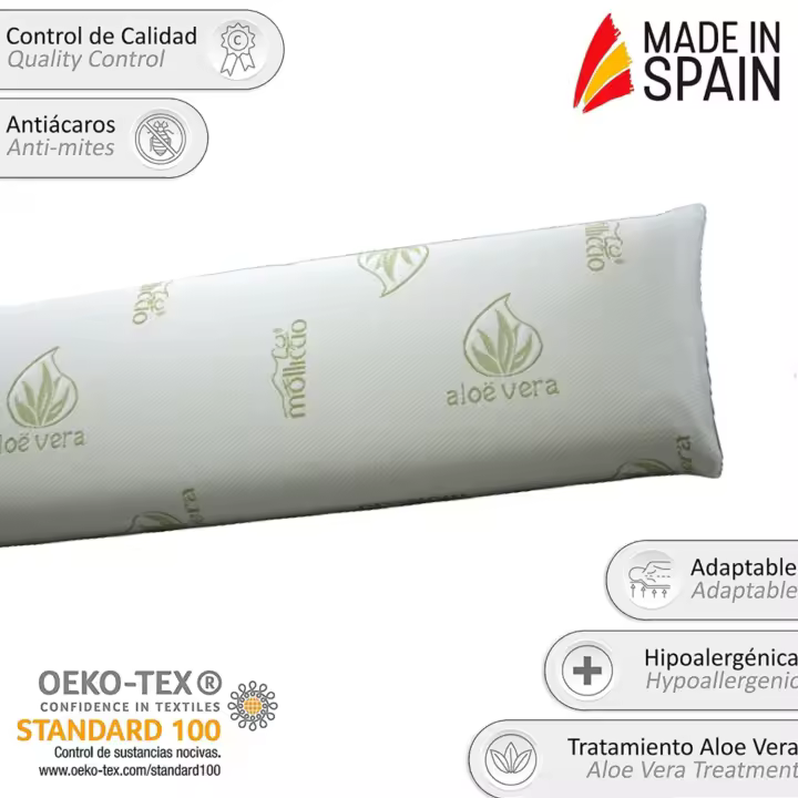 Almohada viscoelástica Aloe Vera (Pack de 2 Unidades)-GADETEX - 1