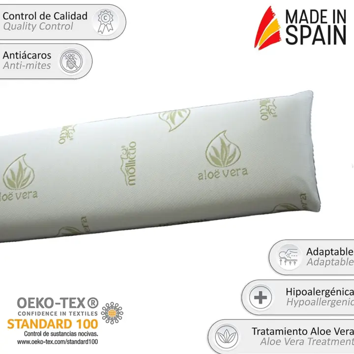 Almohada viscoelástica Aloe Vera (Pack de 2 Unidades)-GADETEX - 1