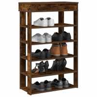vidaXL Mueble zapatero madera contrachapada 60x30x98 cm en color Gris hormigón/Negro/Blanco y más | almacenamiento funcional diseño moderno para baño dormitorio sala - details 6