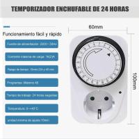 Extrastar - Pack de 2 Enchufes Temporizador Mecánico 24H, Conmutación 15 Min, Interruptor ON/Off, 230V 16A, Blanco - details 1
