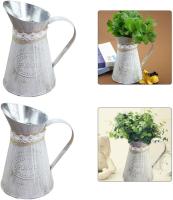 Cubo de Flores, Jarra Vintage para Jardín, florero de metal, maqueta de esritorio para plantas, decoración del Hogar, 2 botellas - details 2