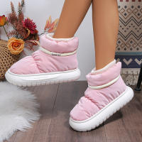 Botas De Piel De Sisal Gruesa Y Antideslizantes Para Mujer Invierno 2024 Nuevas Impermeables Con Suela Gruesa Y Lining De Peluche Botines De Tobillo Cálidos Y Lindos En Colores Variados Talla 36-41 - details 5