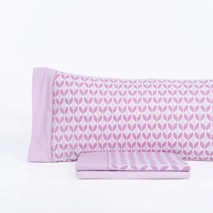 Llartextil Juego de Sábanas Karamelo Aruma Lila - Línea Limpia y Colorida de Sábanas Transpirables y Duraderas - 1