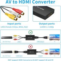 Cable adaptador de vídeo de alta definición AV a HDMI, convertidor RCA a HDMI, soporte compuesto 1080p - details 1