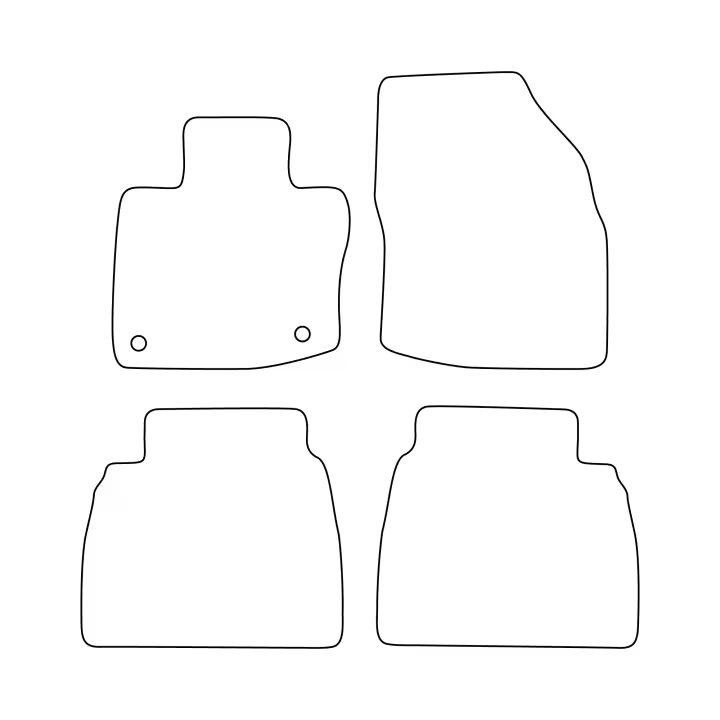 Juego de alfombrillas de terciopelo para Honda Civic IX de 5 puertas (2012-2016), acabado en rojo - 1