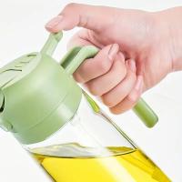 Botella De Aceite Edible Con Atomizador Para Cocina 2 En 1 Sprayer De Aceite De Oliva Para BBQ Asado Picnic Herramienta De Uso Doméstico Material Plástico - details 2