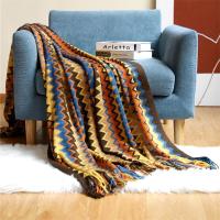 Manta De Terciopelo Bohemio Con Borlas Para Decoración De Sofa Y Cama Manta Suave Y Cálida Manta De Hogar De 127X152CM - details 4