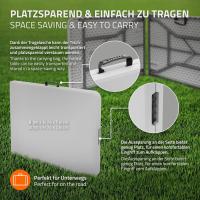 STARLEY-Mesa de Camping Plegable de Plástico y Patas de Acero 180 x 70 x 74cm Blanca Mesita Buffet de Eventos Interior Exterior para 6 Personas Tablero con Asa de Transporte para Jardín Terraza - details 4