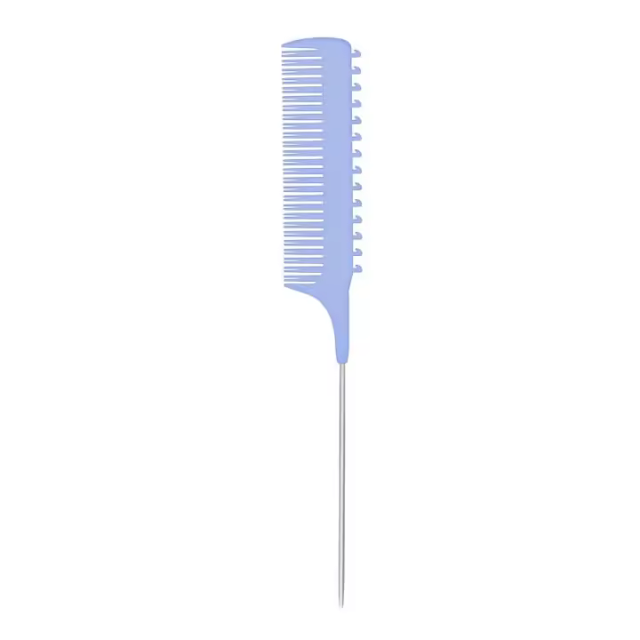 Peine con pinza para resaltar, para cardar, para salón de belleza, para trenzar, con separación razonable entre peines, multiusos, diseño portátil, para rayar el cabello de manera conveniente - 1