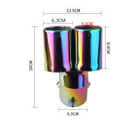 Tubo De Escape Para Coche 2.5" Inlet Acero Inoxidable Doble Tubo Modificado Para La Cola Del Vehículo Compatible Con La Mayoría De Los Coches - details 8