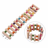 Juguetes Para Mascotas Pequeñas Escalera De Madera Para Hamster Juguete De Aire Para Periquito Guineapig Chinchilla Seesaw Deportes - details 1