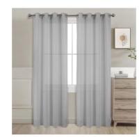 Cortina visillo liso 140x260cm.Decorar para el hogar, sala de estar y dormitorio, estilo americano, 100% poliester.1 panel. - details 3