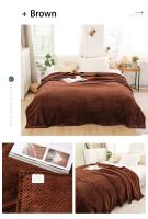 Manta De Terciopelo Coral Japonesa 300gsm Estilo Primavera Verano Suave Y Fluffy Falso Piel De Mocoso Cubierta De Sofá Sólida Manta De Cama En Cuadros - details 17
