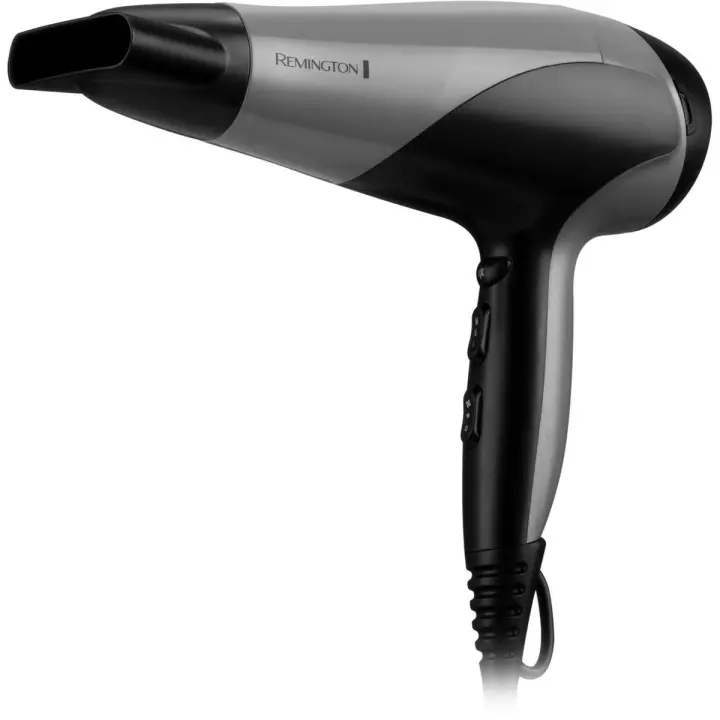 Remington Secador Ionic Dry 2200 D3190S - 2200 W, acondicionamiento iónico, 3 temperaturas y 2 velocidades, ráfaga de aire frío, 1 concentrador y 1 difusor - 1