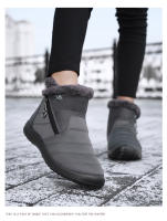 Botas De Invierno Para Mujer Impermeables Con Cremallera Botines De Invierno Botas De Nieve Con Forro De Peluche Corto - details 13