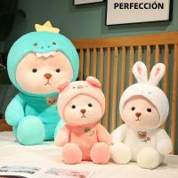 Juguete De Peluche Teddy Oso Con Sombrero Desmontable Dinosaurio Cerdo Y Otros Personajes De Dibujos Animados Para Niños Regalo De Cumpleaños - details 24