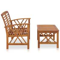 vidaXL Juego de muebles de jardín 2 piezas madera maciza de acacia - details 1