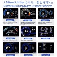 Nuevo A501 Auto Meter Car HUD Turbo Gauge Display OBD2 Digital Smart Odometer Seguridad Alarmas Agua Y Aceite Temperatura RPM - details 7