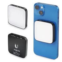 Luz De Billetera Magnética Mini Para iPhone 12 13 14 15 Serie LED Cube Con Clip Para Maquillaje Vlog Luz De Video De Cámara - details 0