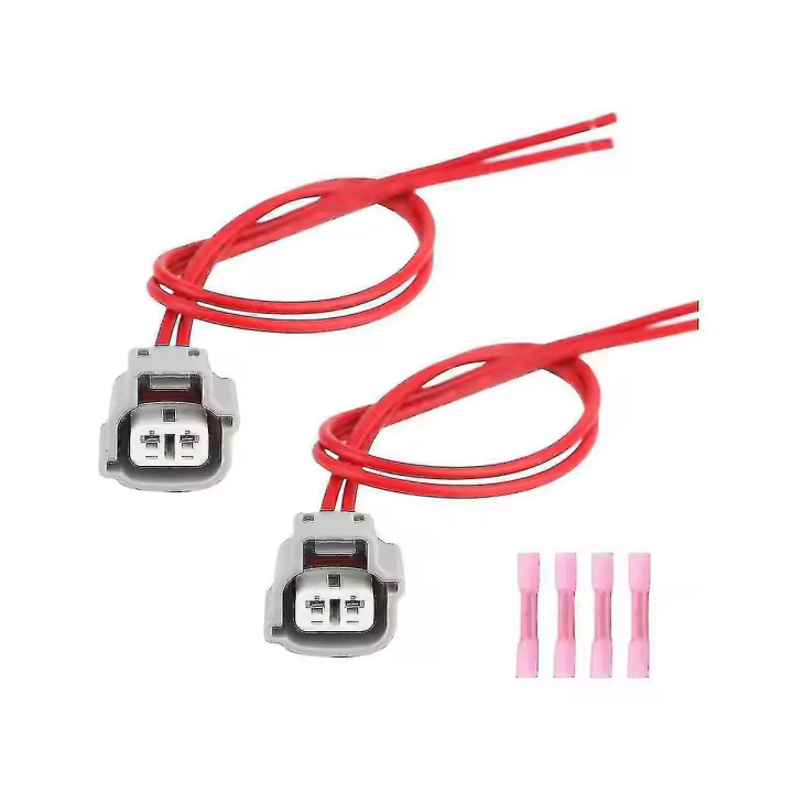 2pcs Turn Signal Light Connector Harness 2 Way For 90980-11019 - 1