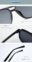 Gafas De Sol Vintage Unisex Grandes Cuadradas Marcas Diseñador Lente Negro UV400 Para Hombre Y Mujer Gafas De Moda Para Ciclismo - details 4
