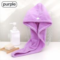 Toalla Para Secado Rápido De Pelo De Microfibra Coral Super Absorbente Turbante Para Secado Del Pelo Envoltura Rápida - details 9