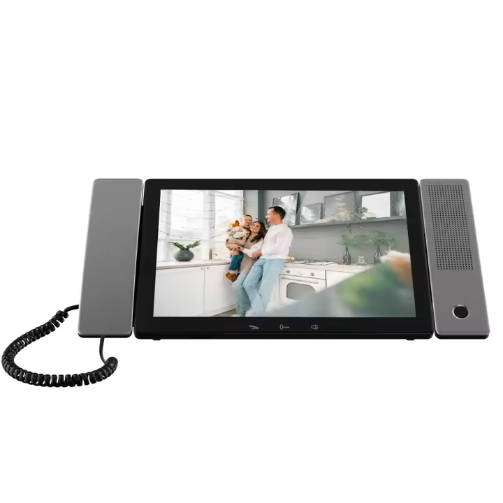 Monitor maestro para videoporteros - Pantalla IPS de 10.1" - Audio omnidireccional - TCP/IP, SIP | Visualización de cámaras IP - Ranura microSD hasta 128GB - Teléfono para comunicación - 1