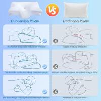Memory Foam Cervical Pillow, 2 in 1 Ergonomic Contour Orthopedic Pillow, Neck Pain Relief, Contour Support Pillow, Neck Pillow, 1 Pack - details 5