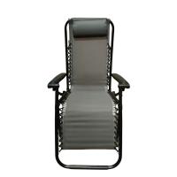 Gerimport Tumbona Reclinable Gris para Exterior 177x65x113cm Plegable y Resistente - details 0