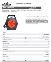 FABRILAMP - ENROLLACABLE 4 ENCHUFES CABLE 10M COBRE C/TERMOSTATO DE SEGURIDAD 3250W MÁX. Ref. 166431410 - details 0