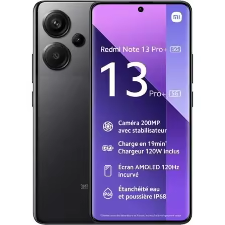 Smartphone Xiaomi Redmi Note 13 Pro+ NFC 8GB/ 256GB/ 6.67"/ 5G/ Negro - 1