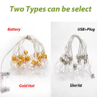 Lámparas De LED Mini Para Decoración De Jardín Y Patio Con Cadena De 4M Luz De Batería Exterior Adaptador USB Para Navidad Bodas Camping - details 8